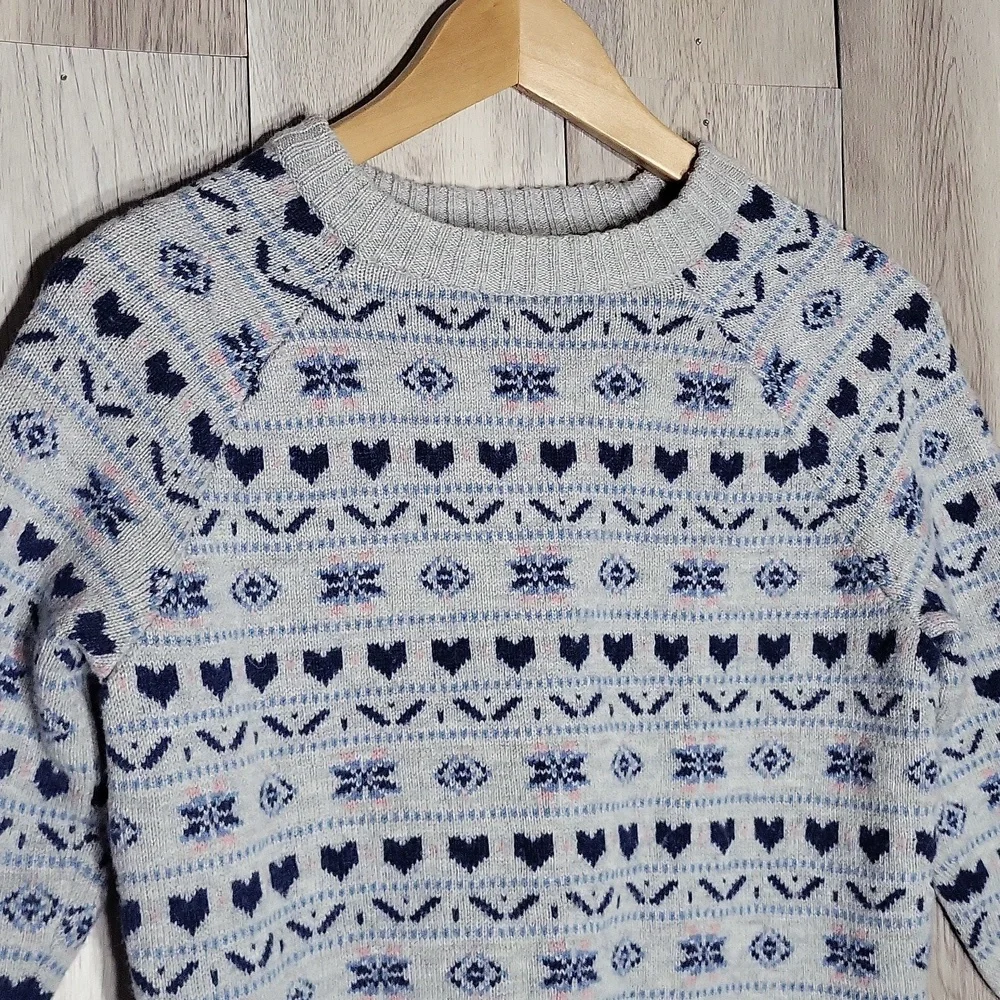 Toad & Co Womens Small Cazadero Crew‎ Neck Sweater Fair Isle Wool Knit Cabincore